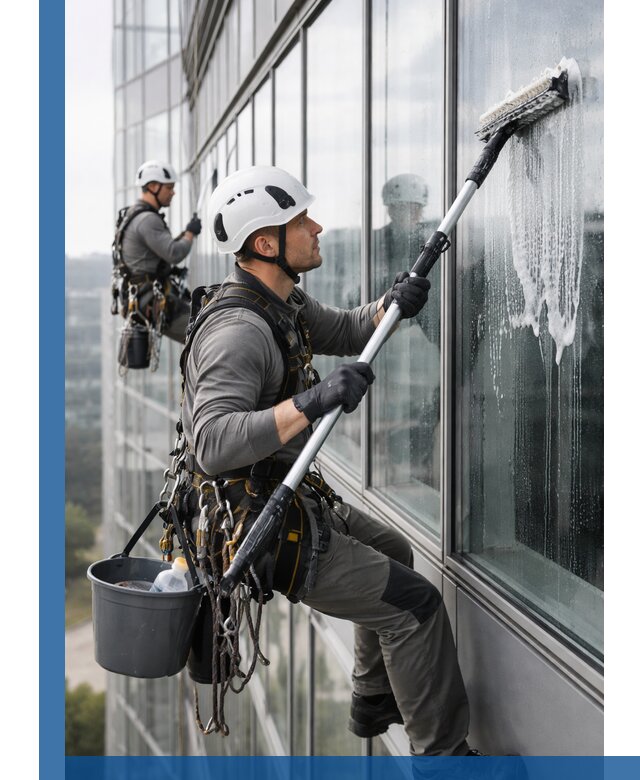 Высотная мойка сплошного остекления с выездом в Юбилейном