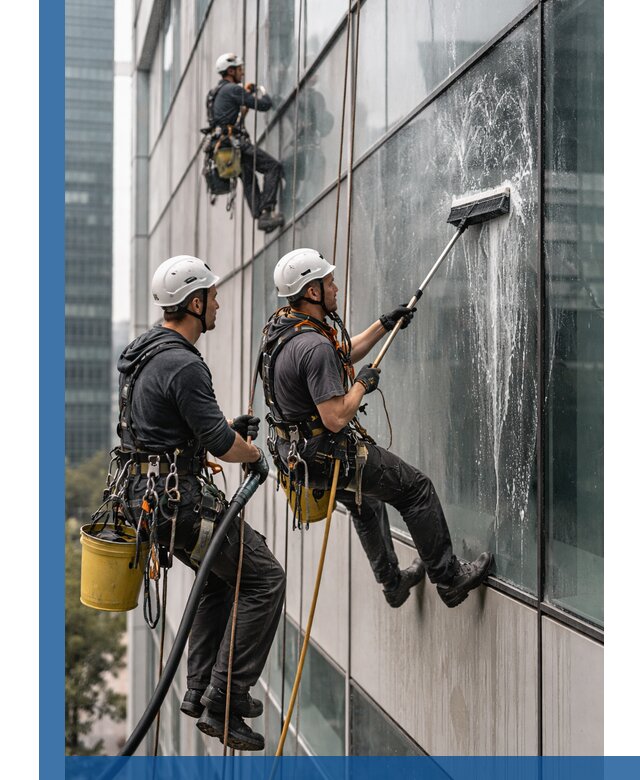 Профессиональная высотная мойка фасадов зданий в Юбилейном
