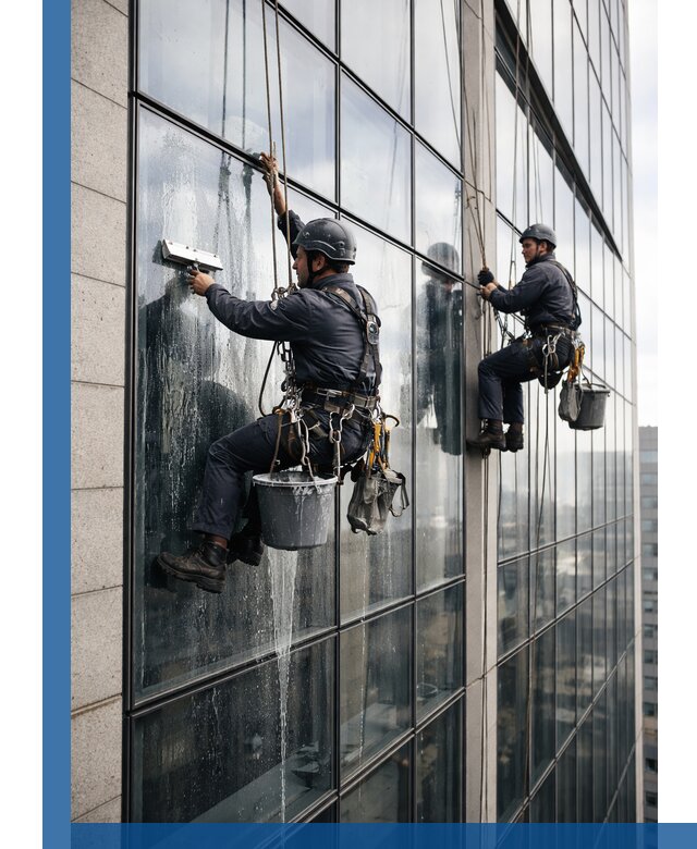 Профессиональная мойка стеклянных фасадов зданий в Юбилейном