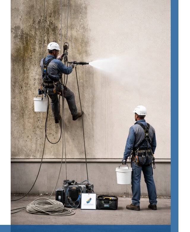 Очистка фасада от плесени в Юбилейном от 309 р. | ВЫСОТНИК-Юбл