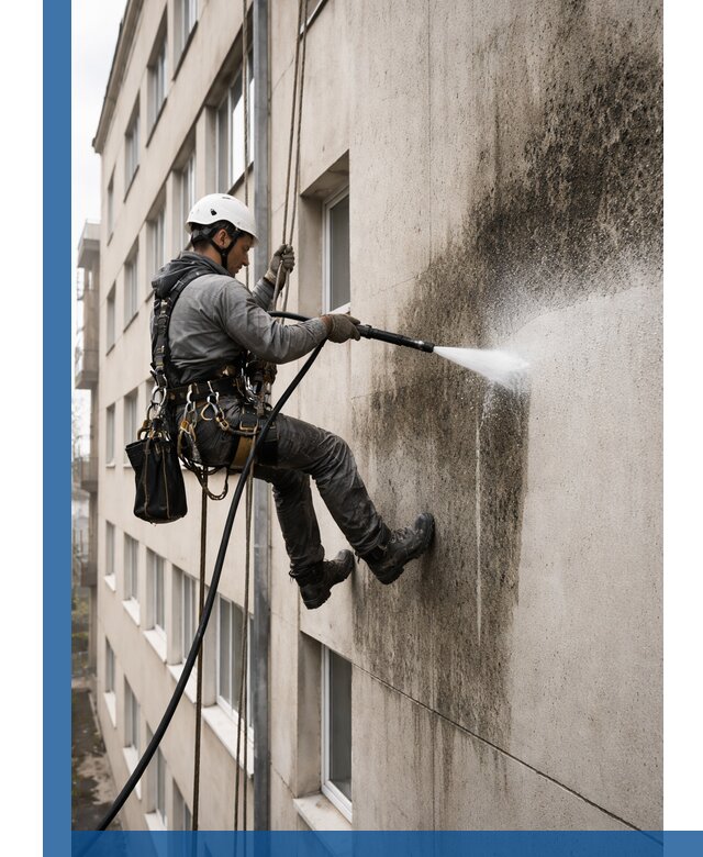 Профессиональная очистка фасадов от плесени в Юбилейном