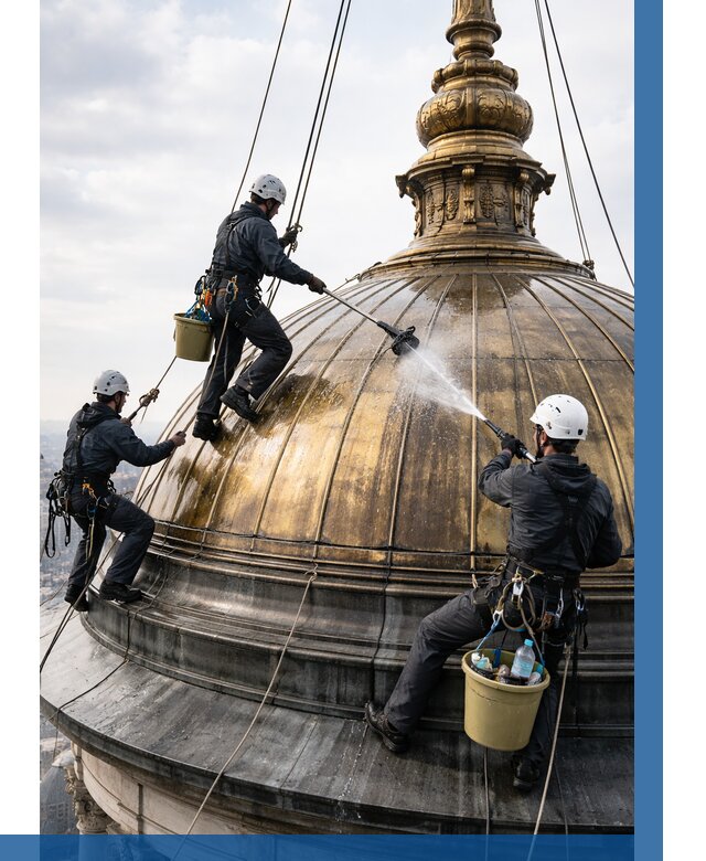 Мойка куполов и шпилей в Юбилейном от 8242 р. - заказать | ВЫСОТНИК-Юбл
