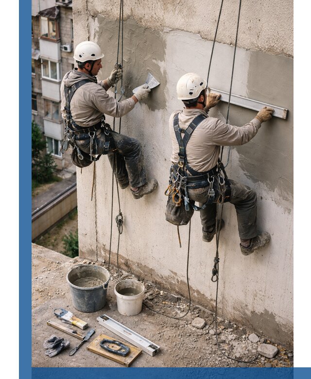 Комплексный ремонт штукатурного фасада с гарантией в Юбилейном