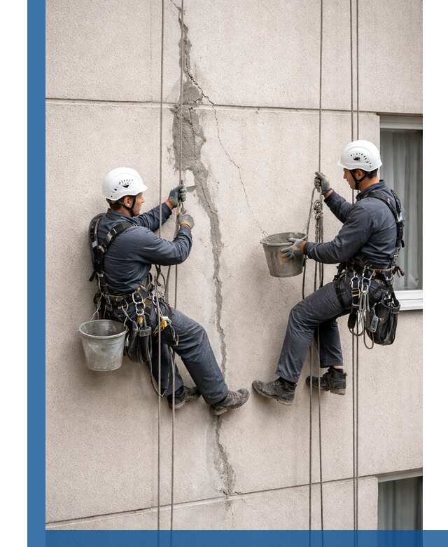 Заделка трещин на фасаде в Юбилейном с гарантийным ремонтом