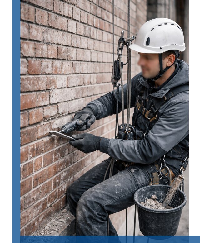 Расшивка кирпичных швов фасадов и стен, ремонт в Юбилейном