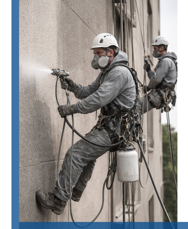 Безвоздушная покраска фасадов зданий в Юбилейном профессионально