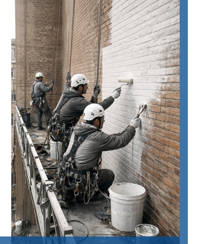 Покраска кирпичного фасада в Юбилейном от 361 р. | ВЫСОТНИК-Юбл