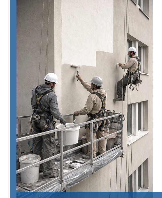 Покраска оштукатуренного фасада в Юбилейном под ключ с гарантией