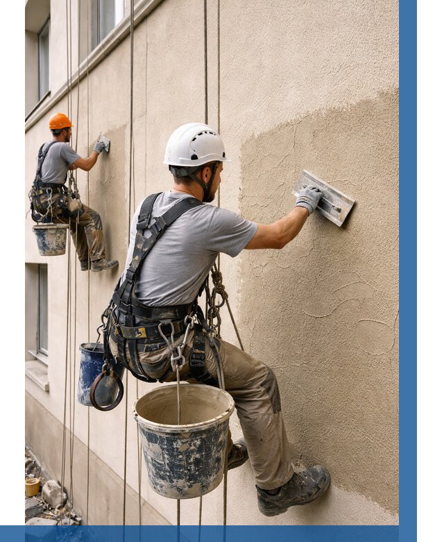 Декоративная штукатурка фасада в Юбилейном от 1236 р. | ВЫСОТНИК-Юбл