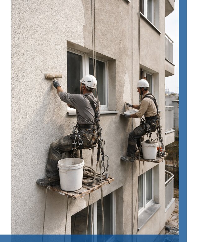 Нанесение короеда на фасад в Юбилейном от 464 р. | ВЫСОТНИК-Юбл