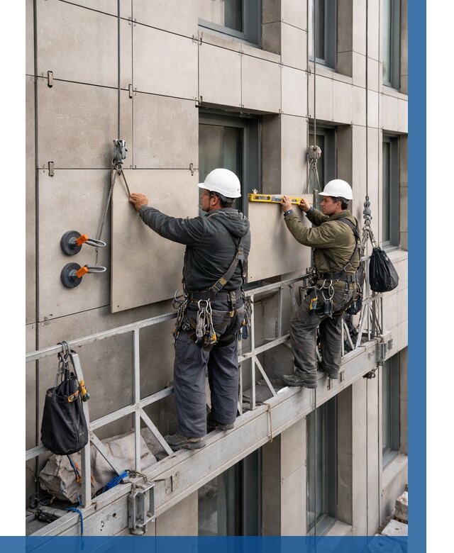 Монтаж керамогранита на фасад в Юбилейном от 2576 р. | ВЫСОТНИК-Юбл