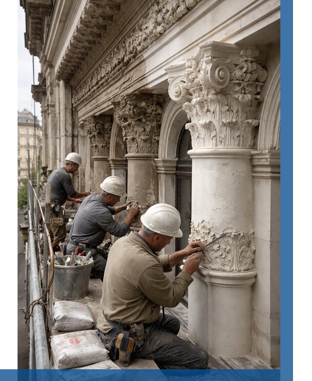 Реставрация фасадной лепнины в Юбилейном от 2576 р. | ВЫСОТНИК-Юбл