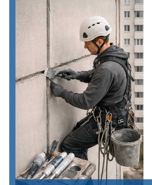 Ремонт межпанельных швов в Юбилейном герметизация и восстановление