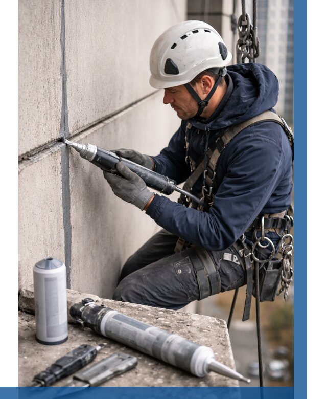 Вторичная герметизация швов в Юбилейном от 464 р. | ВЫСОТНИК-Юбл