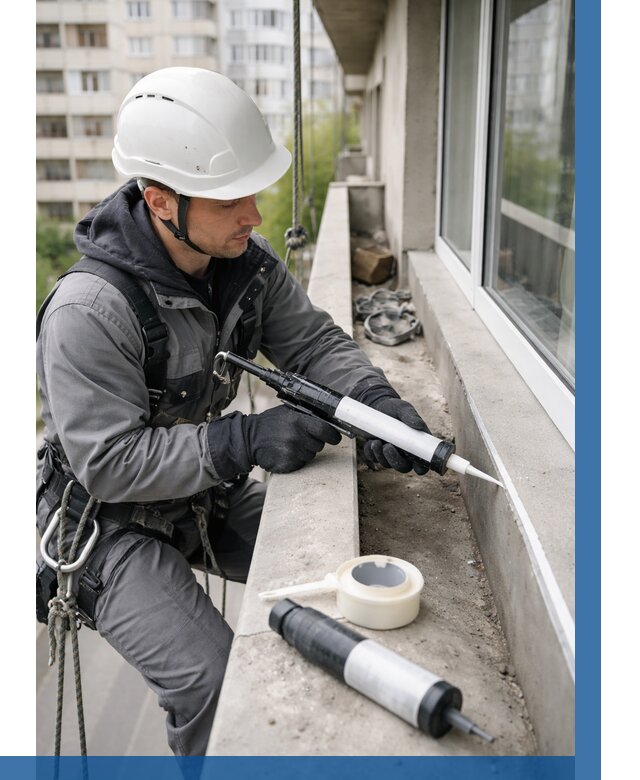 Герметизация швов лоджии в Юбилейном от 4636 р. | ВЫСОТНИК-Юбл