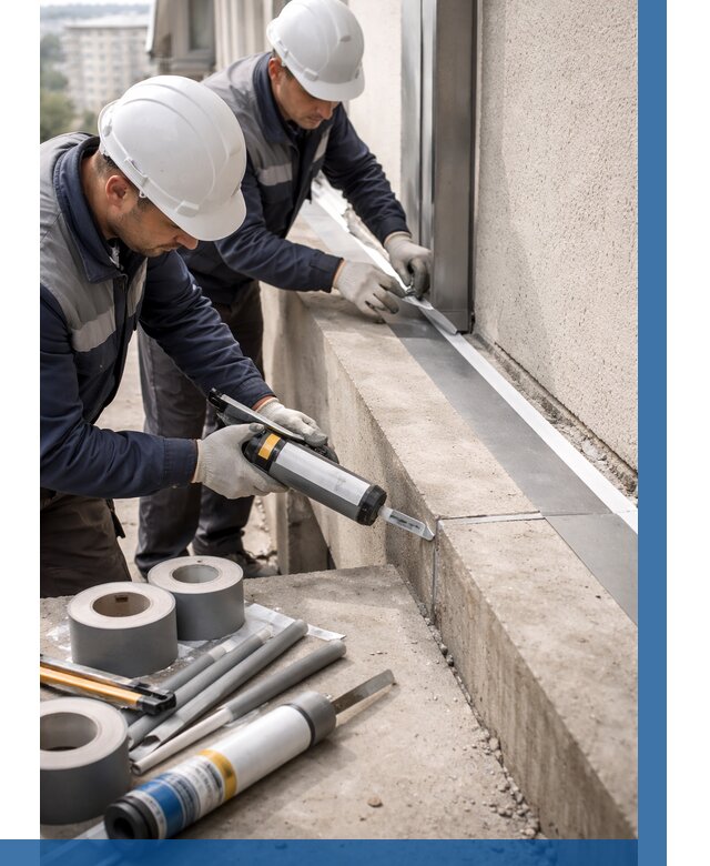 Герметизация примыкания балкона в Юбилейном от 4636 р. | ВЫСОТНИК-Юбл