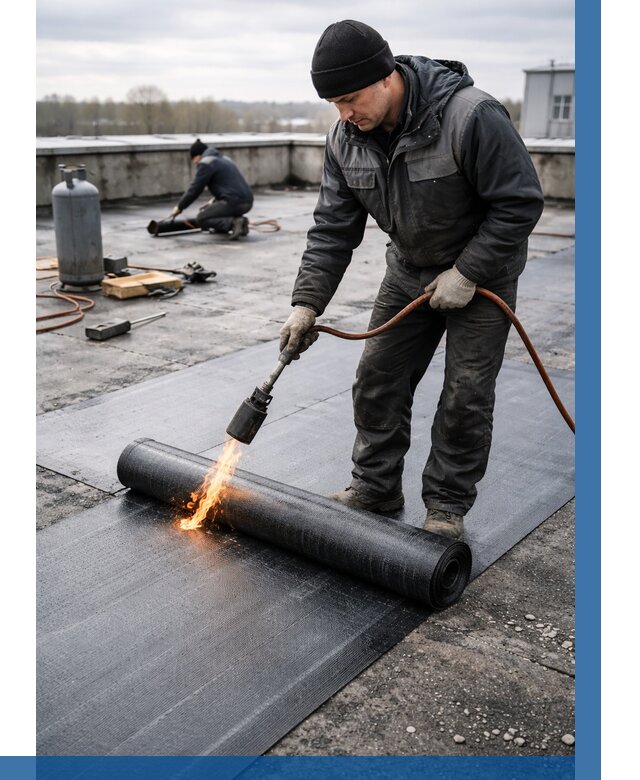 Ремонт наплавляемой кровли в Юбилейном от 721 р. | ВЫСОТНИК-Юбл