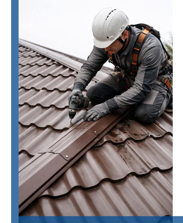 Ремонт металлочерепицы на крыше в Юбилейном профессионально