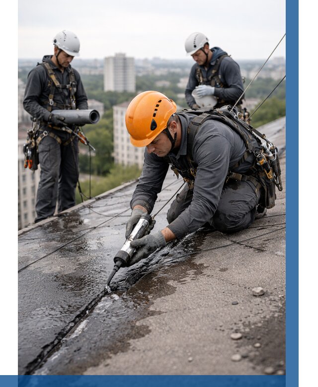 Устранение протечек кровли в Юбилейном от 12364 р. | ВЫСОТНИК-Юбл