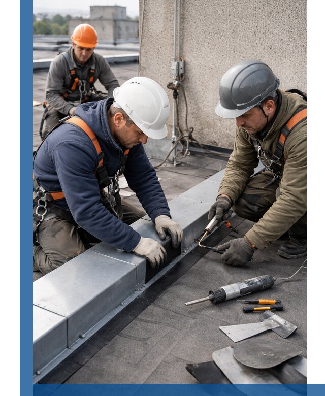 Ремонт кровельных примыканий в Юбилейном профессионально