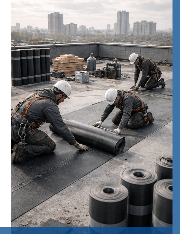 Монтаж мягкой кровли под ключ в Юбилейном от 464 р. | ВЫСОТНИК-Юбл