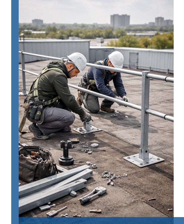 Монтаж кровельного ограждения в Юбилейном под ключ с гарантией