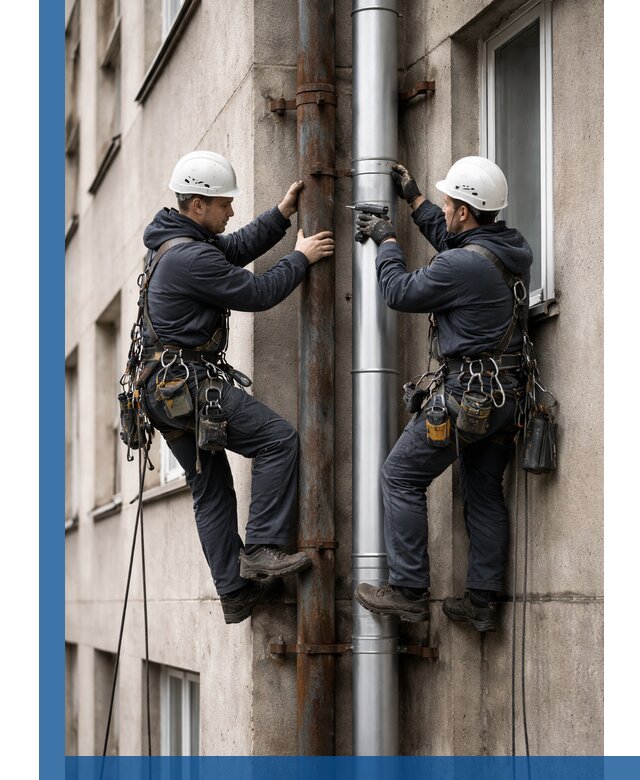 Замена водосточных труб в Юбилейном: монтаж и демонтаж под ключ