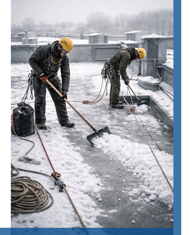 Очистка крыши от снега в Юбилейном от 7727 р. | ВЫСОТНИК-Юбл