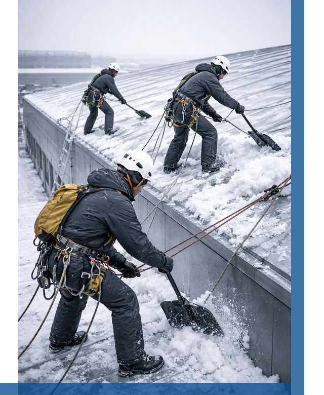 Очистка навесов от снега в Юбилейном от 4636 р. | ВЫСОТНИК-Юбл