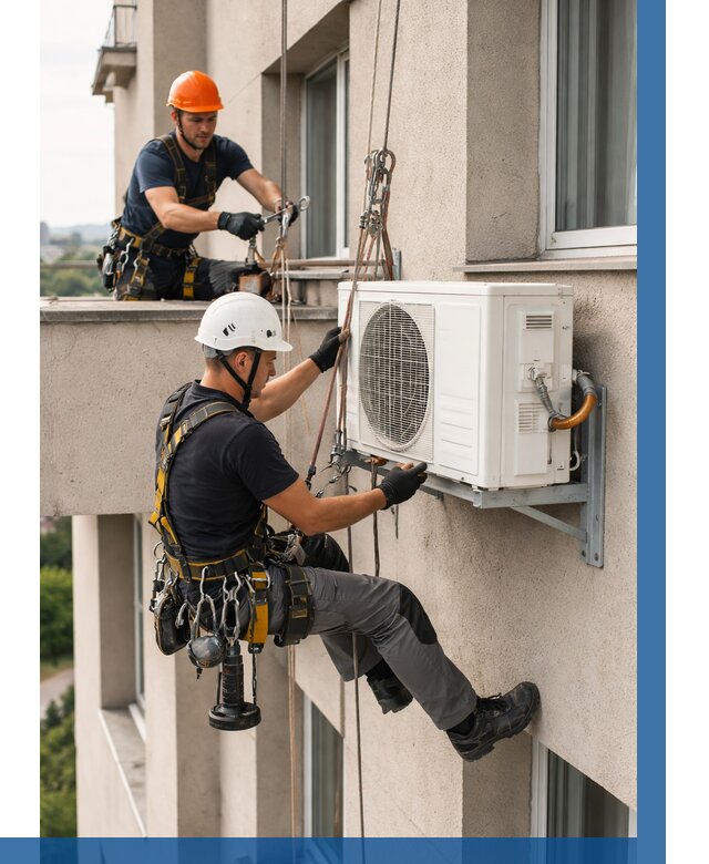 Монтаж внешнего блока кондиционера в Юбилейном от 6697 р. | ВЫСОТНИК-Юбл