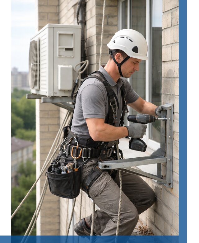 Установка кронштейнов кондиционера в Юбилейном от 3606 р. | ВЫСОТНИК-Юбл