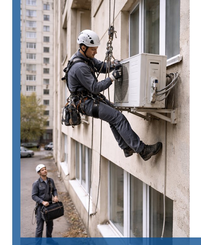 Демонтаж внешнего блока кондиционера в Юбилейном профессионально