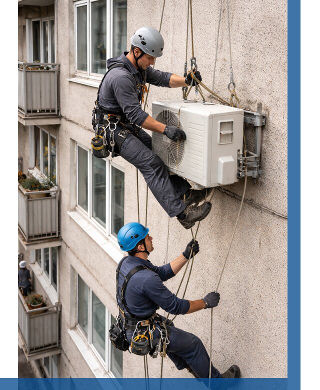 Перенос внешнего блока кондиционера в Юбилейном от 9273 р.| ВЫСОТНИК-Юбл