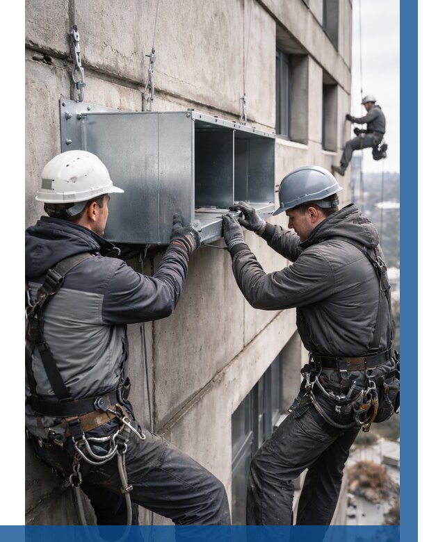 Монтаж вентиляционных коробов в Юбилейном от 3091 р. | ВЫСОТНИК-Юбл