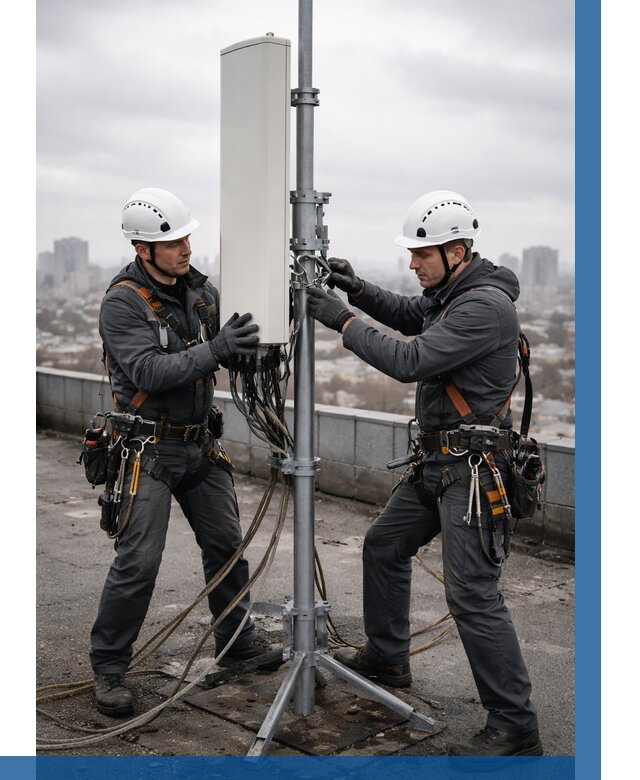 Монтаж антенн связи на крыше в Юбилейном от 8758 р. | ВЫСОТНИК-Юбл