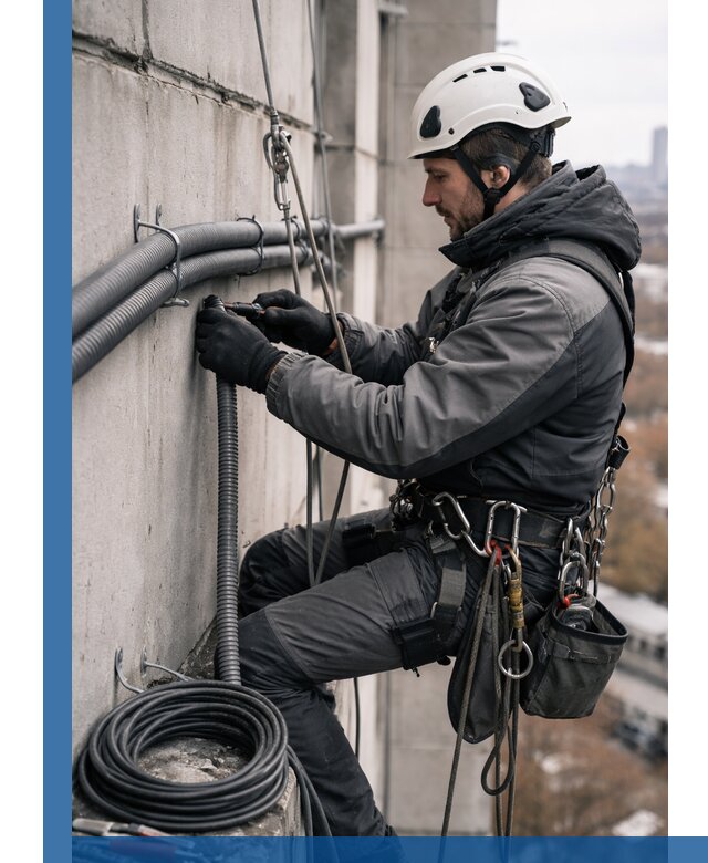 Профессиональный монтаж гофры для кабеля в Юбилейном с гарантией