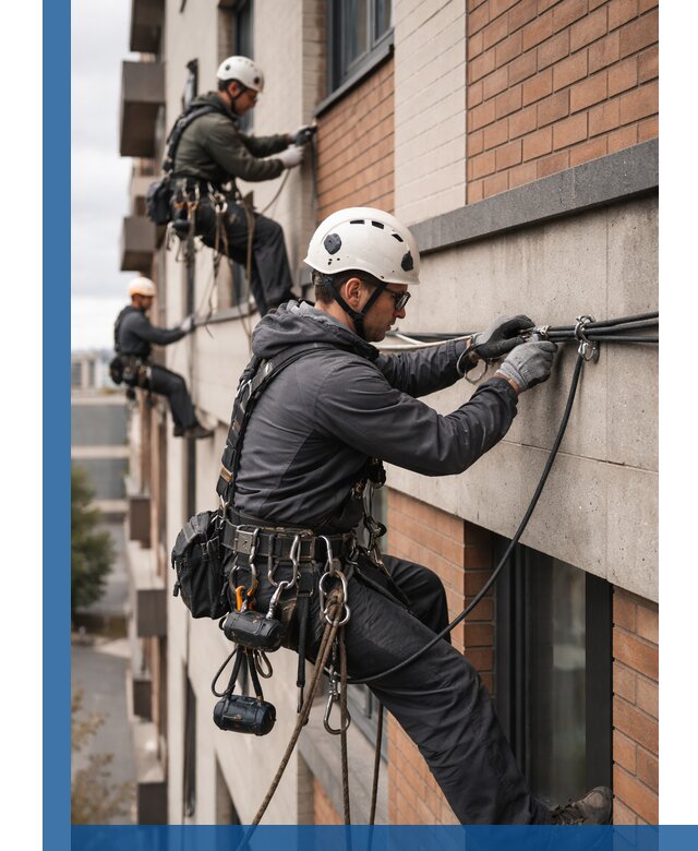 Крепление кабеля на фасаде монтаж и крепеж в Юбилейном