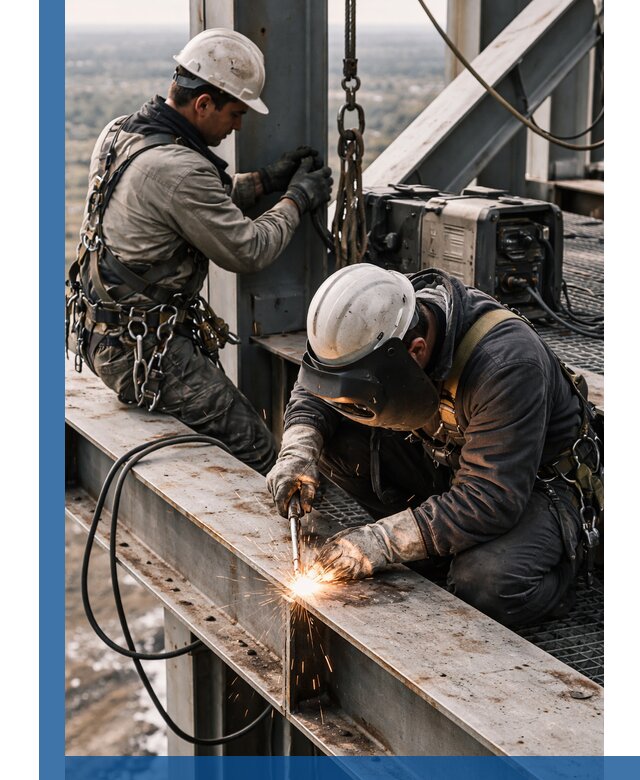 Высотные сварочные работы в Юбилейном для промышленных объектов