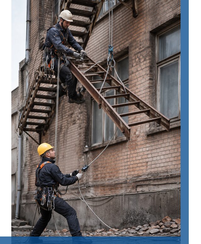 Демонтаж пожарной лестницы в Юбилейном от 12364 р. | ВЫСОТНИК-Юбл