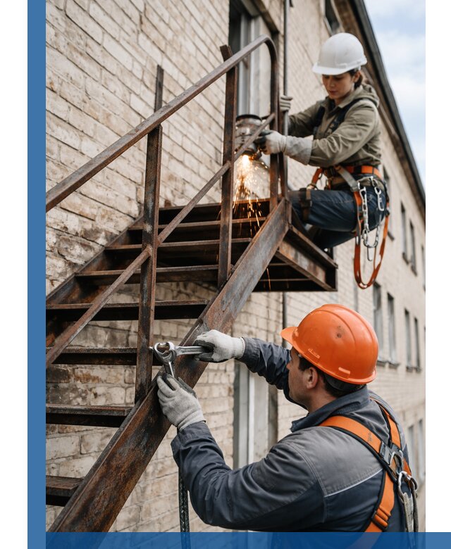 Ремонт и восстановление пожарных лестниц с выездом в Юбилейном