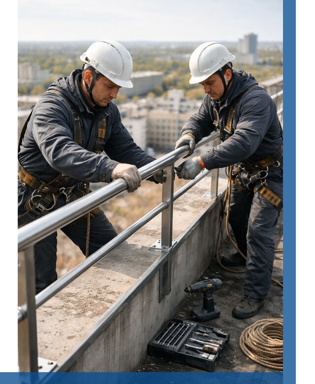 Монтаж перил на высоте в Юбилейном от 2576 р. | ВЫСОТНИК-Юбл