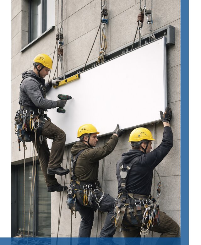 Монтаж рекламной вывески в Юбилейном от 8242 р. | ВЫСОТНИК-Юбл