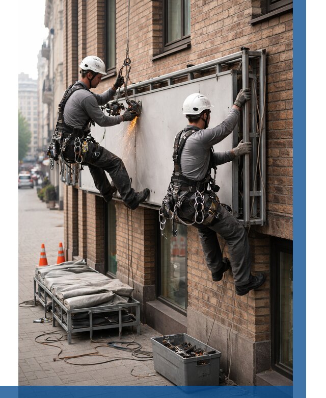 Демонтаж рекламной вывески в Юбилейном от 6697 р. | ВЫСОТНИК-Юбл