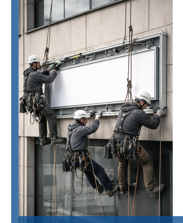 Профессиональный монтаж светового короба под ключ в Юбилейном