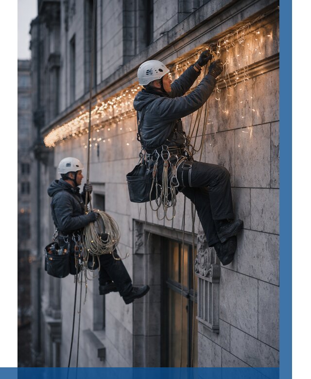 Монтаж новогодней иллюминации в Юбилейном от 8758 р. | ВЫСОТНИК-Юбл