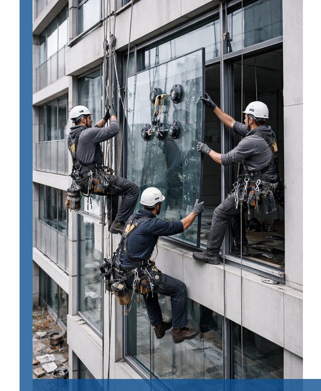 Фасадное остекление и монтаж витражей зданий в Юбилейном под ключ