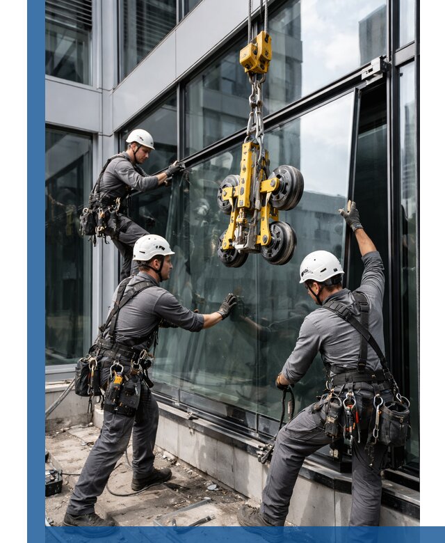 Структурное остекление фасадов в Юбилейном монтаж и обслуживание