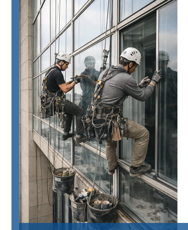 Ремонт витражных конструкций и фасадного остекления в Юбилейном