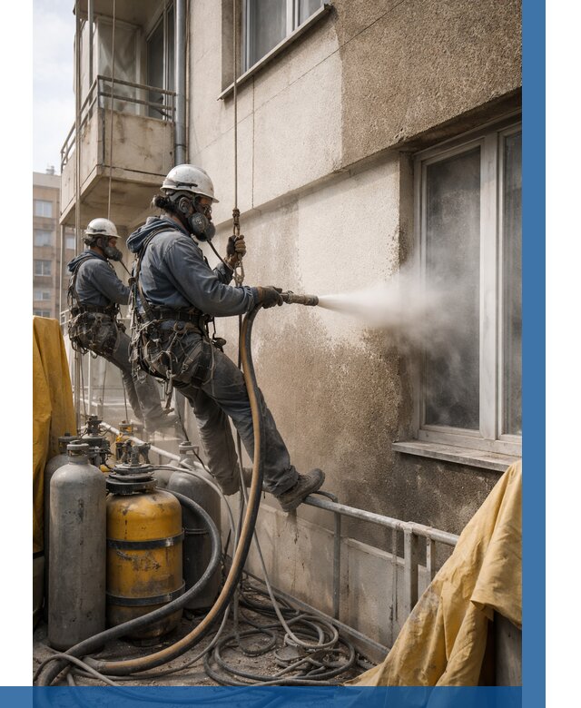 Пескоструйная очистка фасада в Юбилейном от 670 р. | ВЫСОТНИК-Юбл