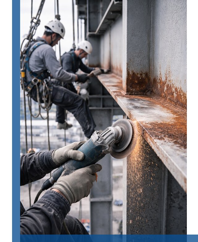 Зачистка металла от ржавчины и подготовка поверхностей в Юбилейном